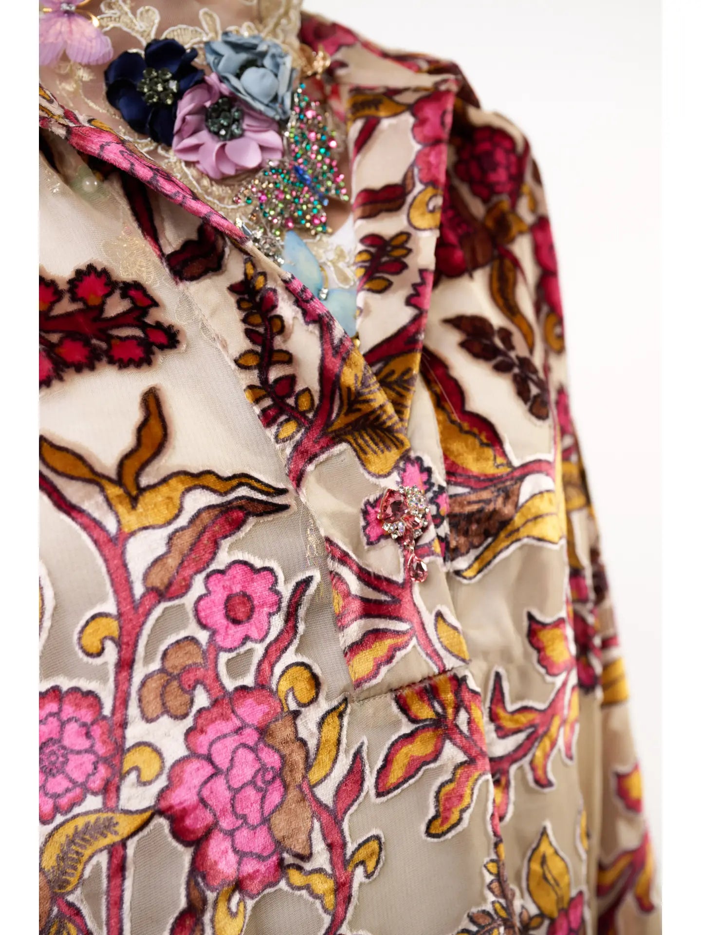 Holiday Jewels Burnout Velvet Blouse