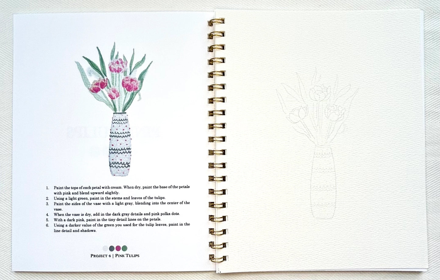 Flowers Watercolor Workbook