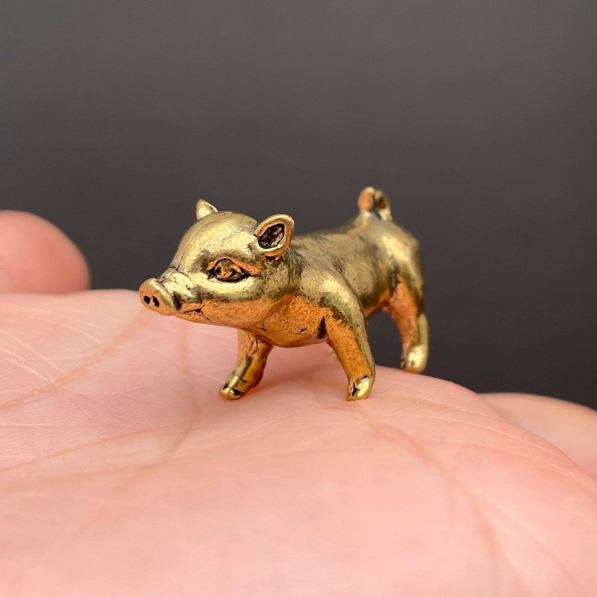 Standing Piglet Bronzed Trinket 70110