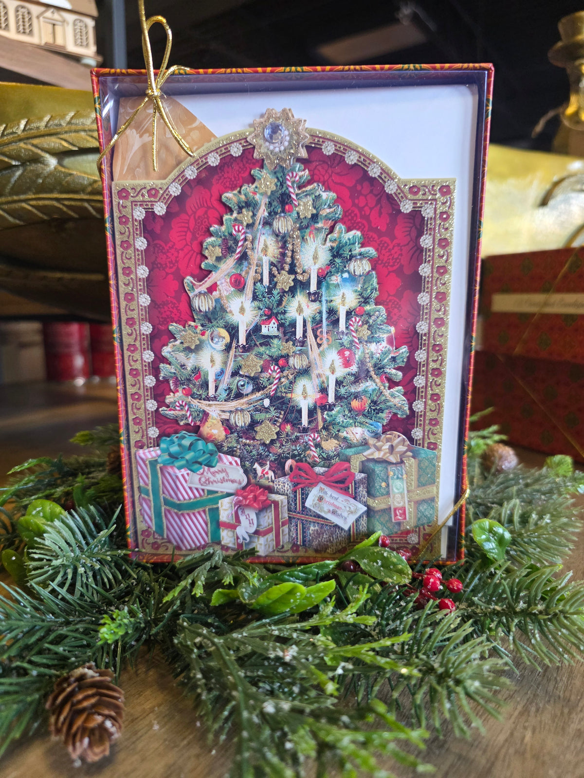 Tree With Presents Holiday Boxed Cards