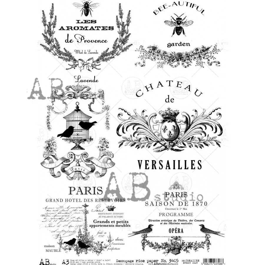 Classic French 3405 - A3 11.6 x 16.5 Rice Paper by AB Studio