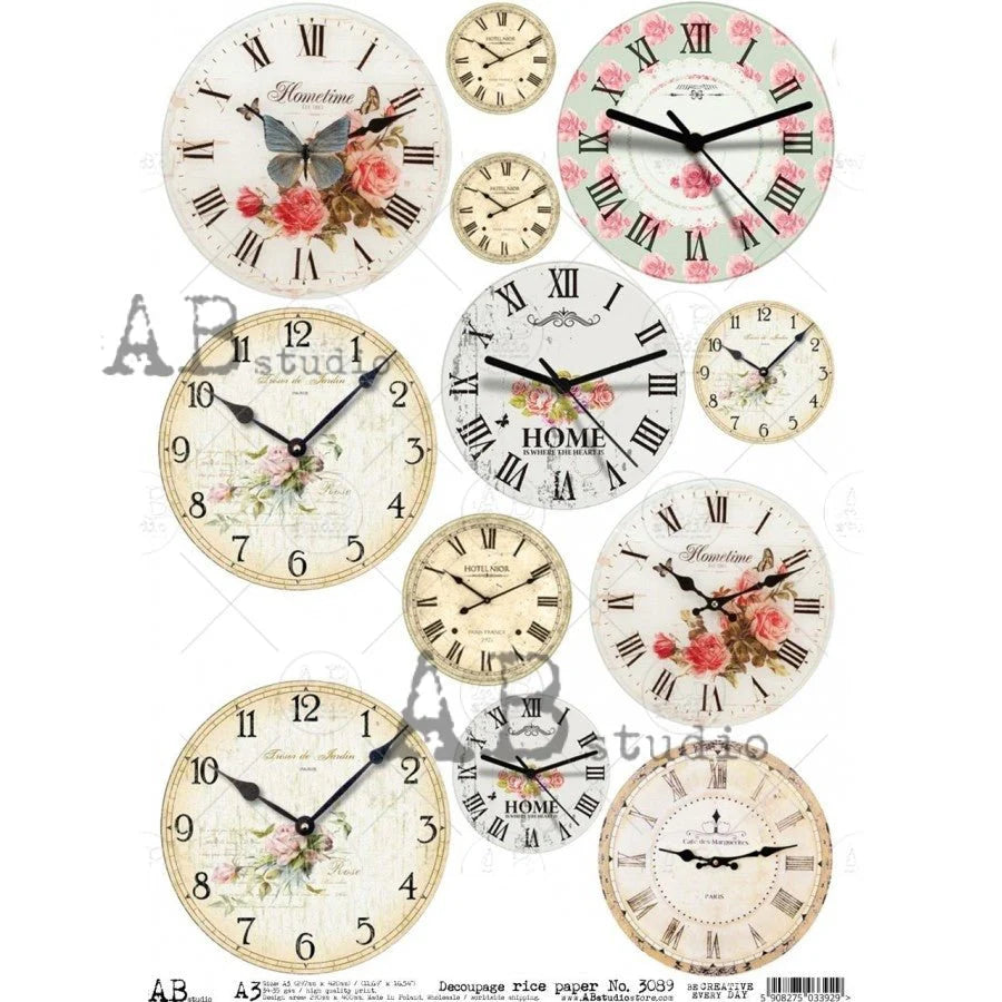 Clockworks Medallions 3089 - A3 11.6 x 16.5 Rice Paper by AB Studio