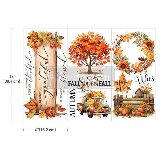 Cozy Comforts 6inx12in (3-Sheets) - Redesign Decor Mini Transfer®