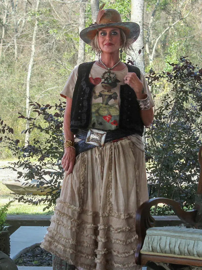 Serene Sands Skirt, Oatmeal - Jaded Gypsy
