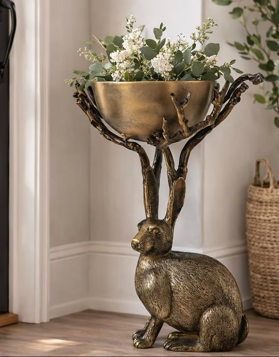 Eric the Hare Branch Bowl - Authentic E & E Collection Bronzed Aluminum