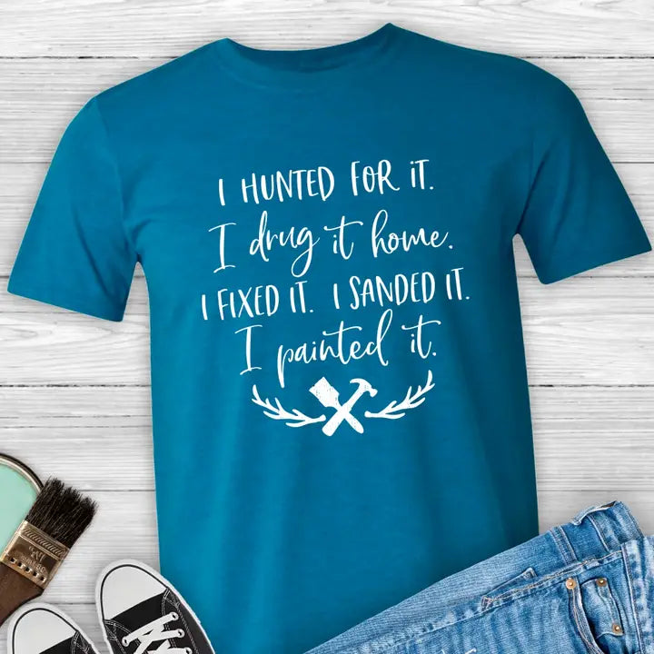 I Painted It Tshirt , Heather Royal