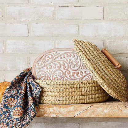 Lidded Double Vine Breadwarmer