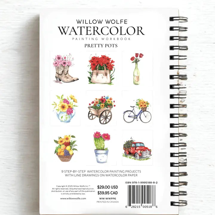 Pretty Pots Watercolor Workbook