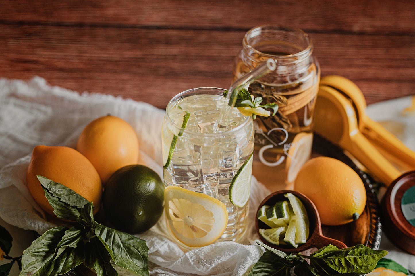 Lemon Basil Cocktail Infusion