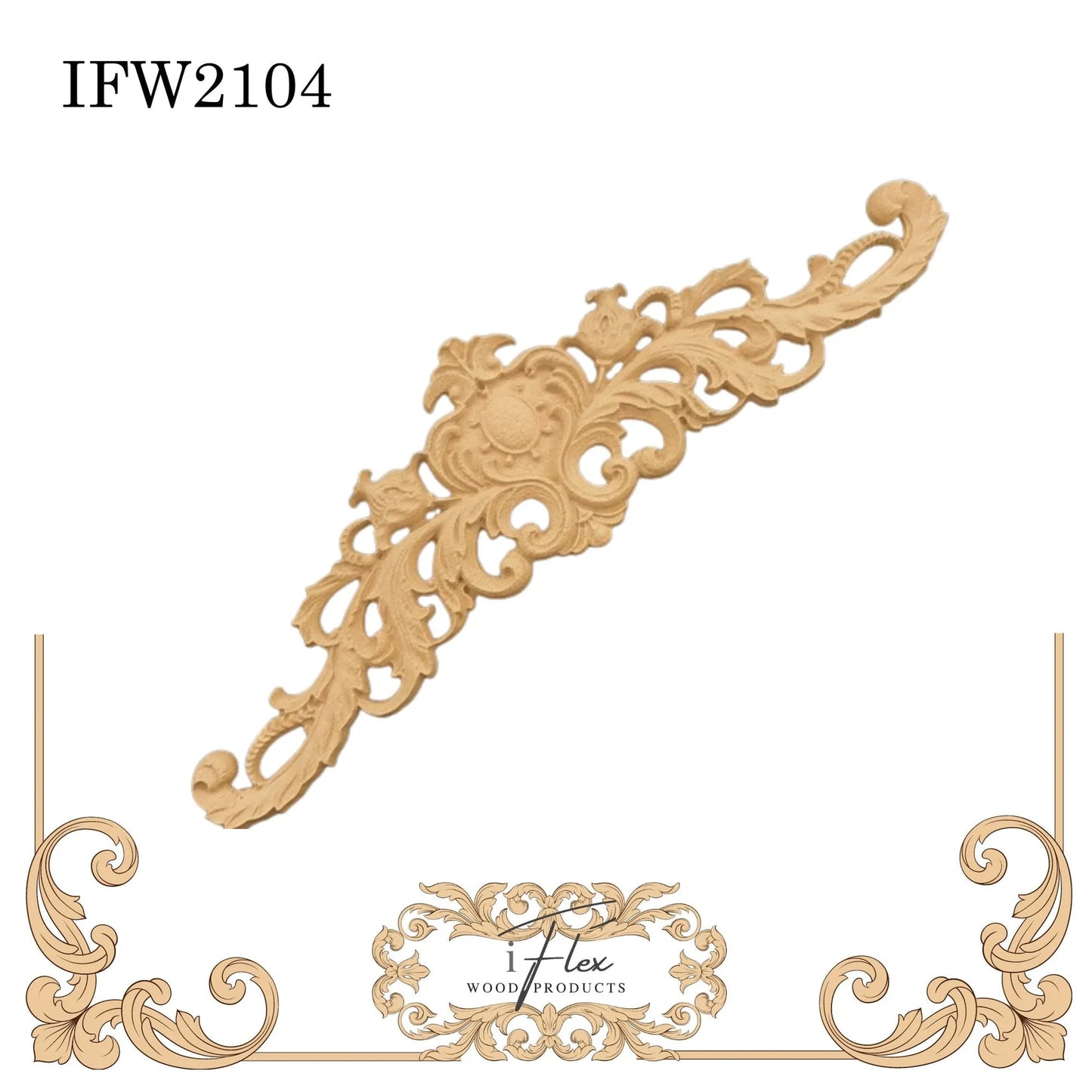 Decorative Center Applique 2104 - iFlex Heat Bendable Embellishment