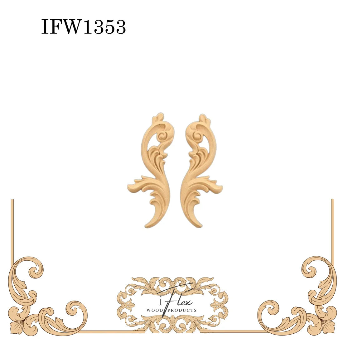 Decorative Scrolls Pair 1353 - iFlex Heat Bendable Embellishment