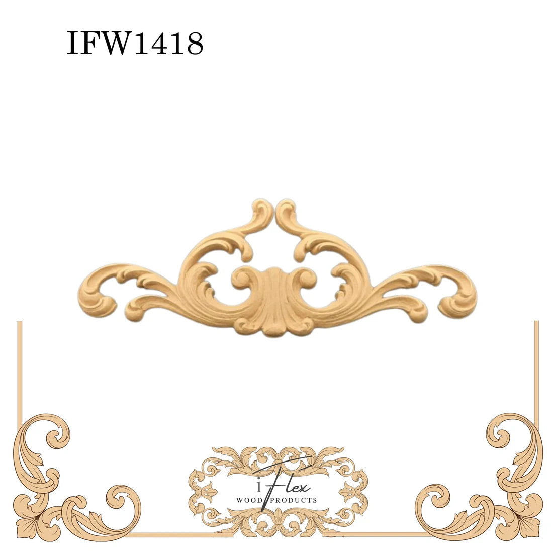 Decorative Scroll Plume 1418 - iFlex Heat Bendable Embellishment