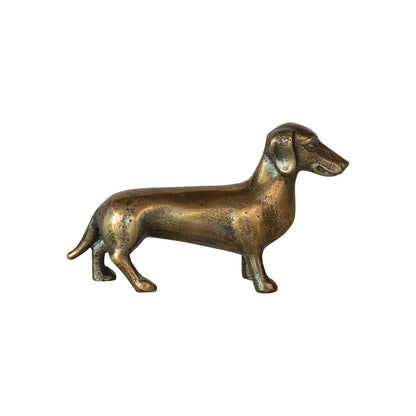Dachshund Bronzed Cast Aluminum Decor