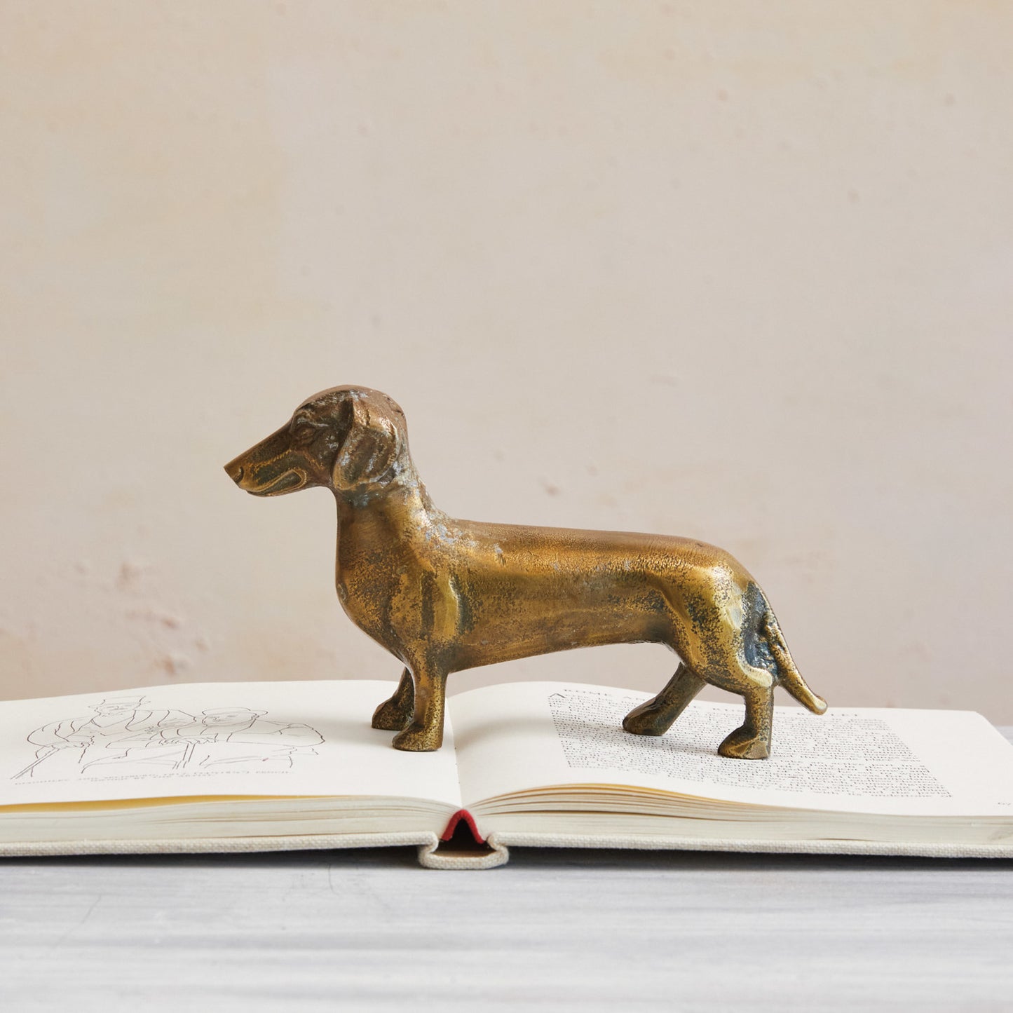Dachshund Bronzed Cast Aluminum Decor