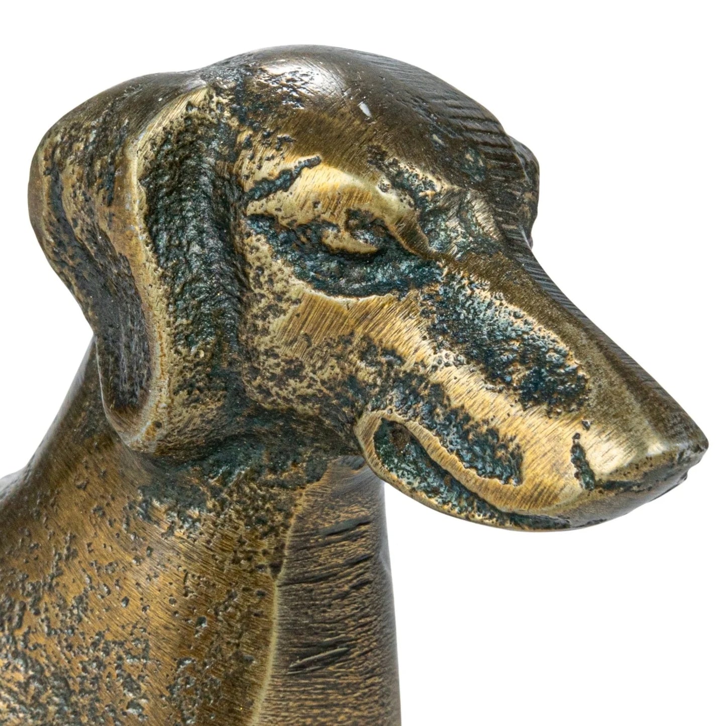 Dachshund Bronzed Cast Aluminum Decor