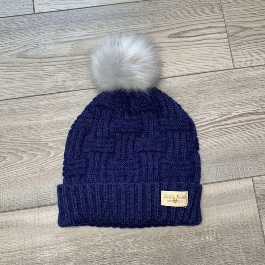 Plush Knit Pom Winter Hat Beanie