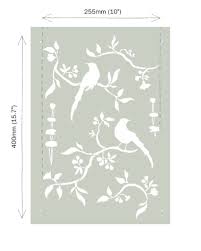 Chinoiserie Birds 15.7in x 10in- Vinyl Stencil by Annie Sloan