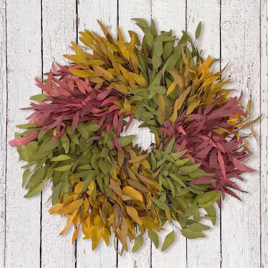100% Natural Willow Autumn Wreath - Made to Order
