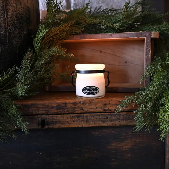 Mahogany Evergreen 5oz Cream Jar - Milkhouse Candle Company