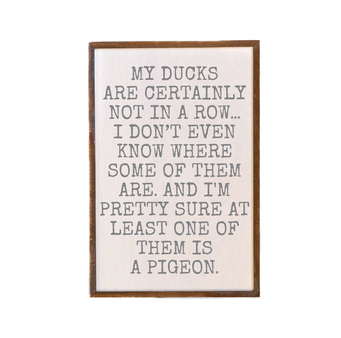 My Ducks Are Certainly Not In A Row Funny Wall Sign Decor