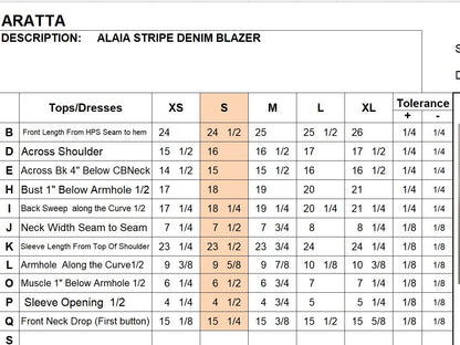 Alaia Stripe Denim Knitted Blazer / Jacket