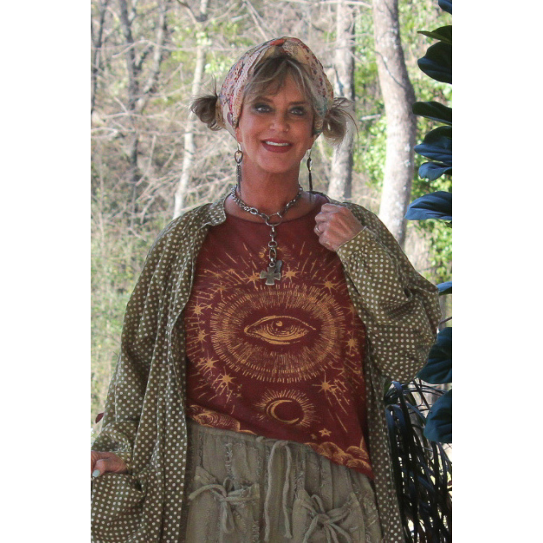 Moon Dance Tee, Wine  - Evil Eye Wine
