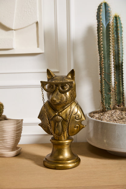 Eloise the Fox Bust - Authentic E&E Eloise Collection Bronzed Aluminum Bust