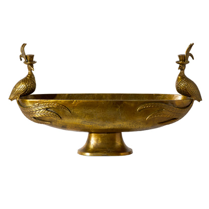 Emerson Footed Boat Bowl - Authentic E&E Eloise Collection Bronzed Aluminum - (𝐏𝐢𝐜𝐤-𝐔𝐩 𝐎𝐧𝐥𝐲)