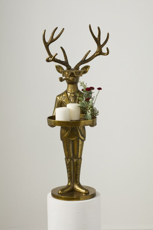 Frankie the Stag Butler - Authentic E&E Eloise Collection Bronzed Aluminum Stand - (𝐏𝐢𝐜𝐤-𝐔𝐩 𝐎𝐧𝐥𝐲)