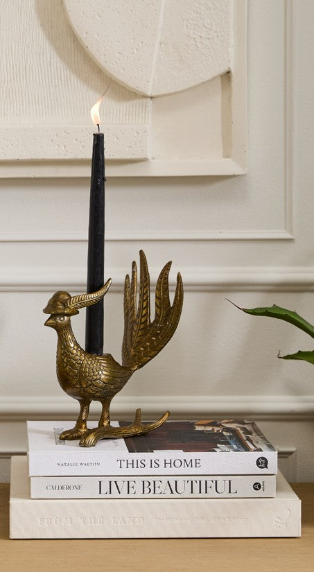 Avery - Authentic E&E Eloise Collection Antique-Gold Aluminum Candlestick
