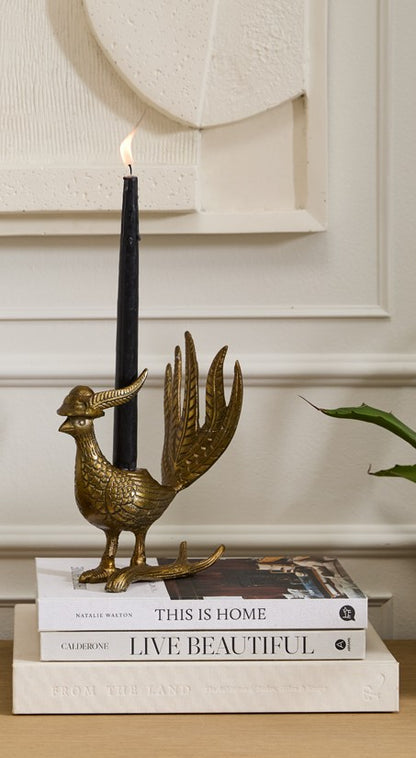 Avery - Authentic E&E Eloise Collection Antique-Gold Aluminum Candlestick