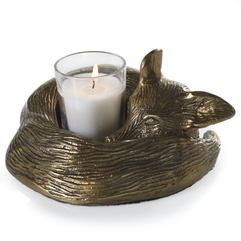 Sleeping Fox Tealight Holder - Authentic E&E Eloise Collection