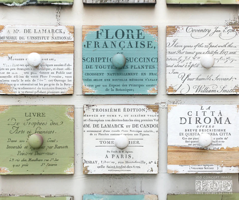 Ephemeral Text Typestamp - IOD Decor Stamp