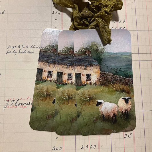 Green Sheep Farm 3pk Tag & Ribbon Set