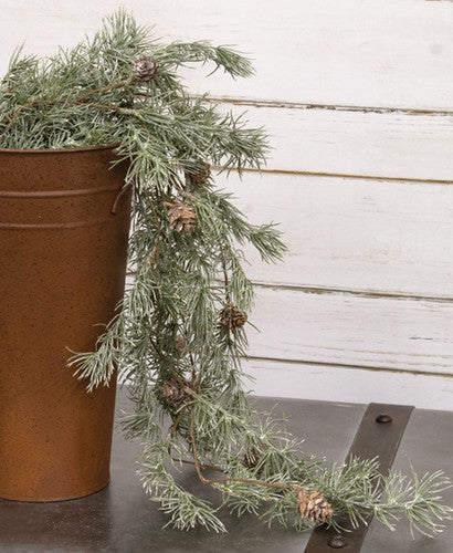 4ft Weeping Pine Garland with Pinecones