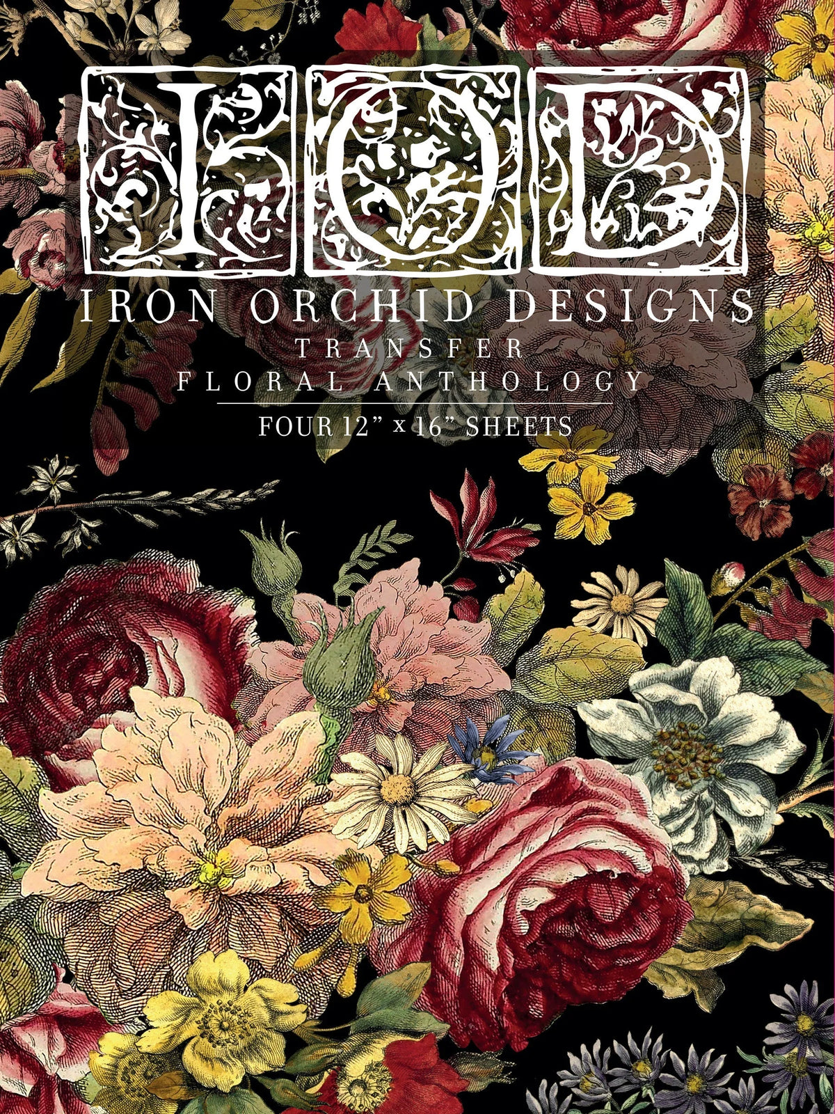 Floral Anthology - 4-Sheet, 12x16 Pad IOD Decor Transfer™