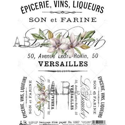 Flour and Bran 0817  - A4 8.3 x 11.7 Rice Paper by AB Studio
