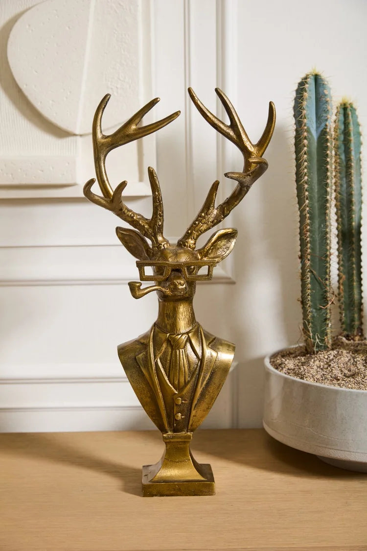 Frankie the Stag Bust - Authentic E&E Eloise Collection Bronzed Aluminum Bust *𝐏𝐢𝐜𝐤-𝐔𝐩 𝐎𝐧𝐥𝐲
