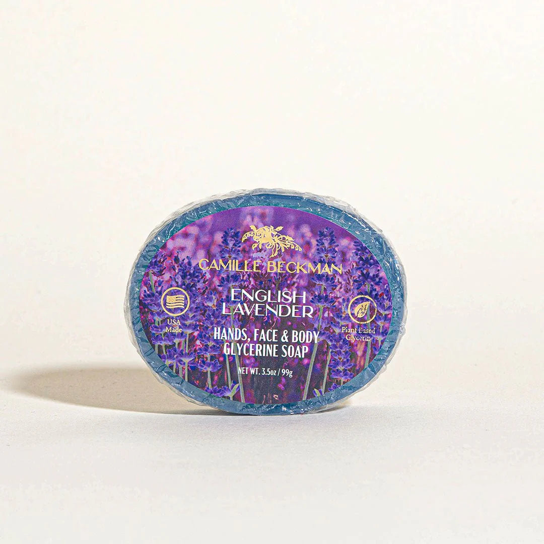 English Lavender Glycerine Bar Soap 3.5oz - Camille Beckman