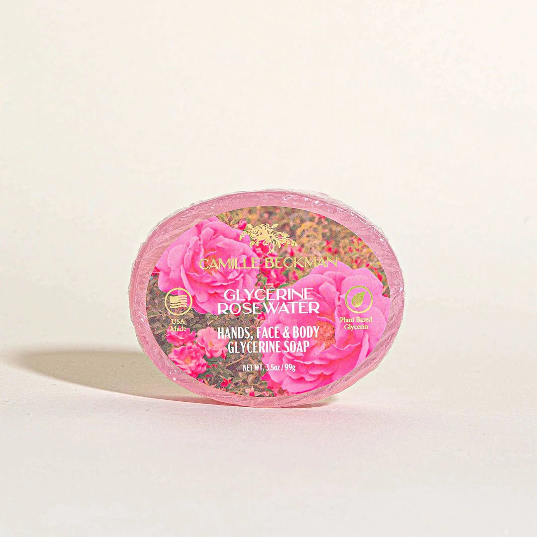 Rose Water Glycerine Bar Soap 3.5oz - Camille Beckman