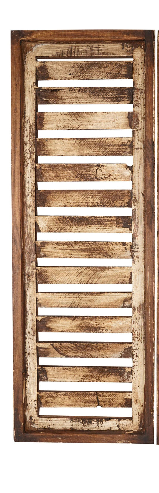 Rustic Wood Shutter Wall Art 60x12x2
