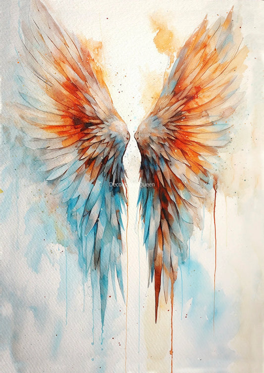 Andy Skinner Watercolor Wings II 0599 - A3 11.7x16.5 Rice Paper by Decoupage Queen