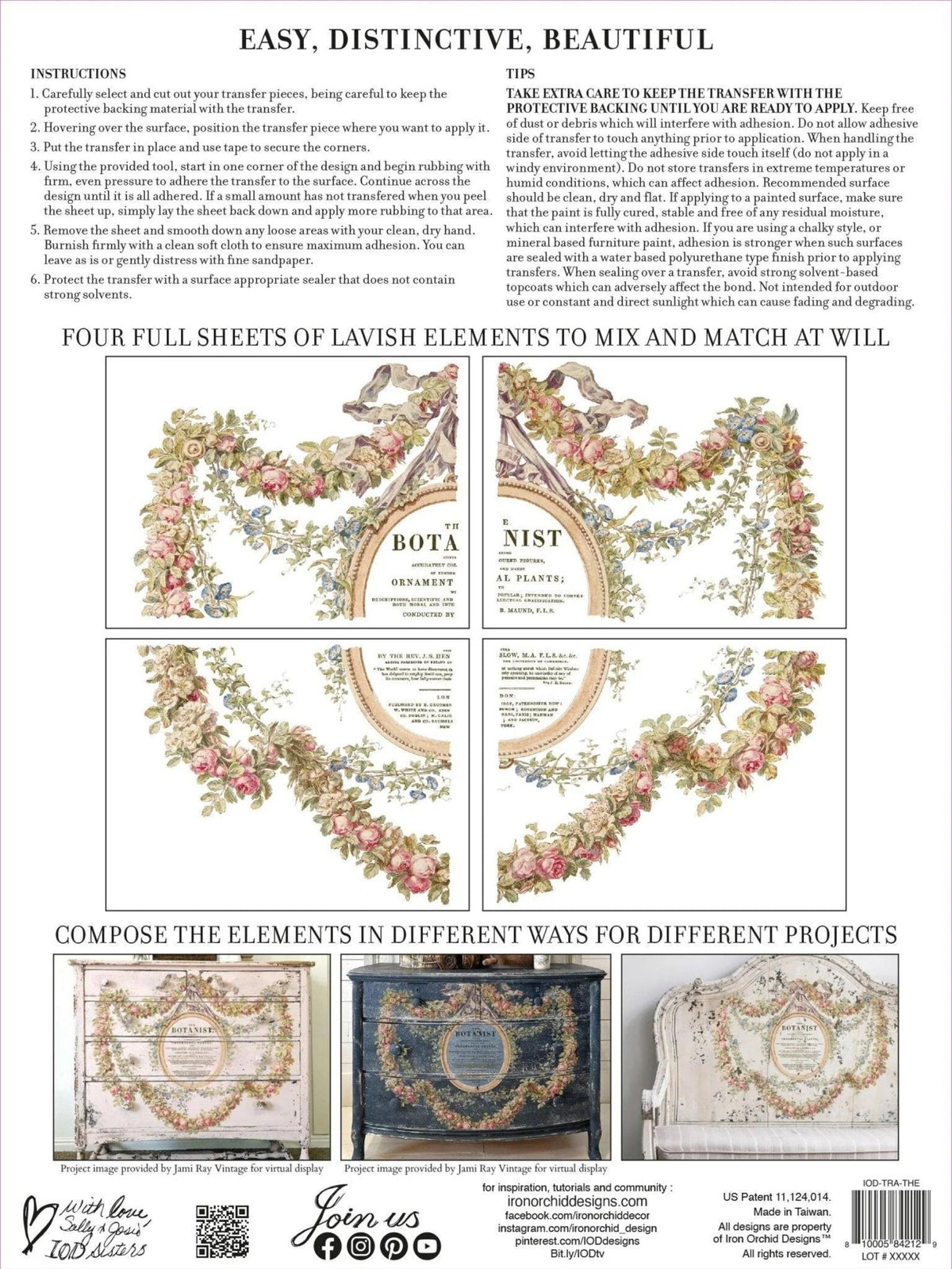 The Botanist - 4-Sheet, 12x16 Pad IOD Decor Transfer™