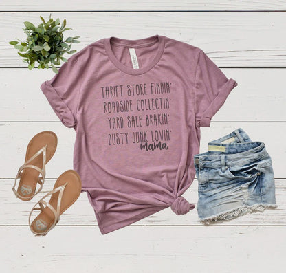 Thrift Store Findin' Tee, Red Heather