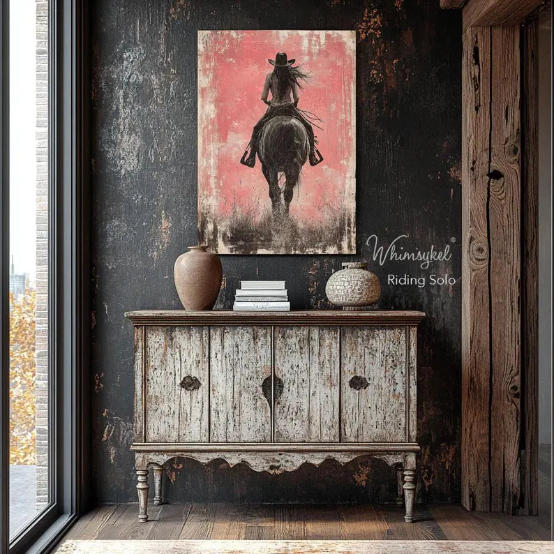 Riding Solo - Lg 21" x 29" Decoupage Paper by Whimsykel Designs