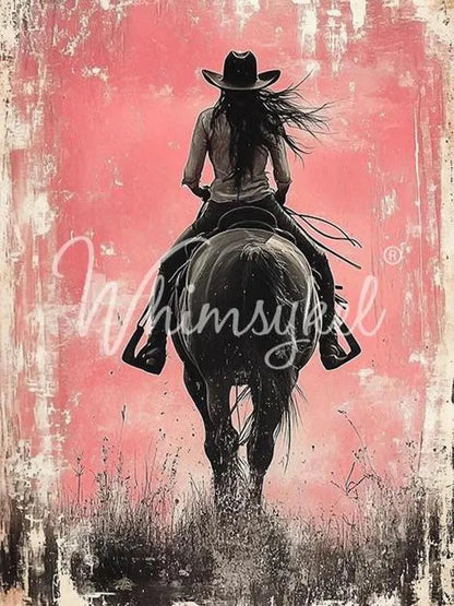 Riding Solo - Lg 21" x 29" Decoupage Paper by Whimsykel Designs