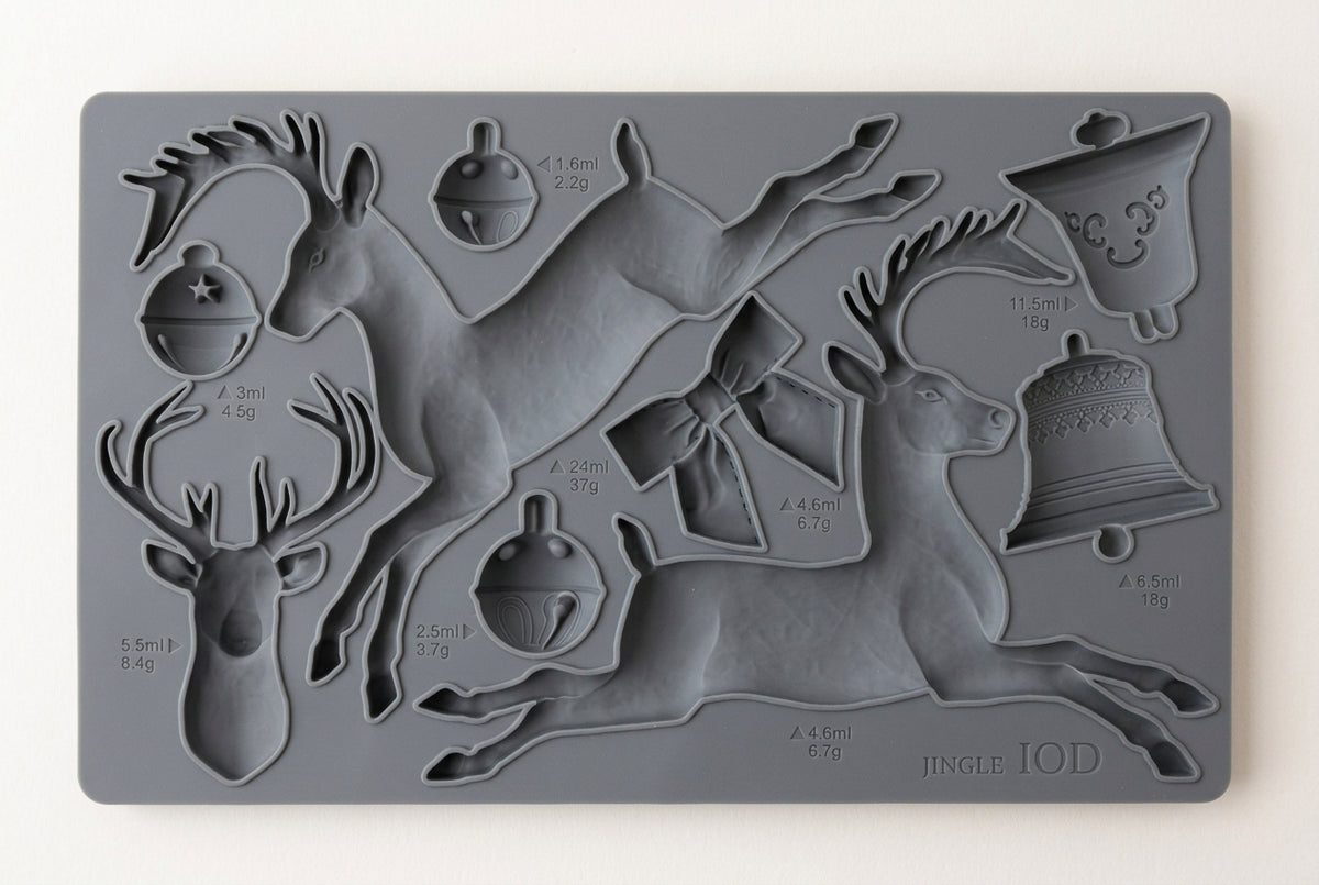 Jingle (𝗨𝘀𝗲𝗱 - 𝗟𝗶𝗸𝗲 𝗡𝗲𝘄) - IOD Decor Mould