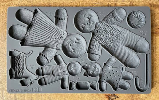 Ginger & Spice (𝗨𝘀𝗲𝗱 - 𝗟𝗶𝗸𝗲 𝗡𝗲𝘄) - IOD Decor Mould