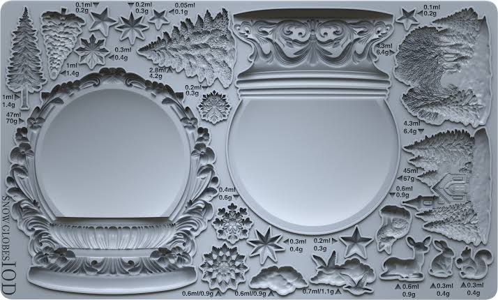 Snowglobes (𝗨𝘀𝗲𝗱 - 𝗟𝗶𝗸𝗲 𝗡𝗲𝘄) - IOD Decor Mould