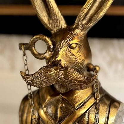 Eric the Hare Bust - Authentic E&E Eloise Collection Bronzed Aluminum Bust